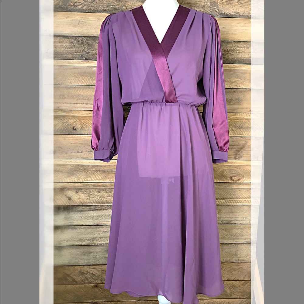 Ursula of Switzerland chiffon & satin sheer dress